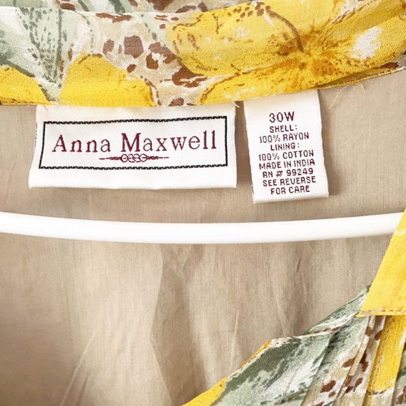 Anna Maxwell Floral Maxi Dress Size 30W - Picture 5 of 10